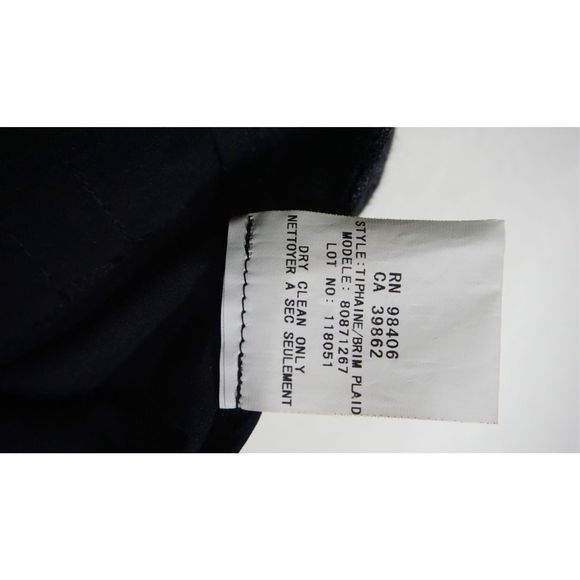 Theory Wool Gray Brim Plaid Wide Leg Pleated Dress Pants Size 2 Women's - Picture 8 of 8